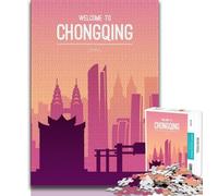 Puzzle da 1000 pezzi per adulti e adolescenti Chongqing Cina, giocattoli educativi per l'apprendimento, giochi per famiglie che migliorano l'amore tra coppie (75x50cm)