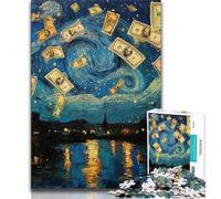 Puzzle da 1000 pezzi per adulti e adolescenti cielo notturno banconote da un dollaro puzzle per adulti giocattoli educativi per l'apprendimento giochi per famiglie regali unici per compleanni