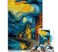 Puzzle da 1000 pezzi per adulti e adolescenti,cielo stellato,strada,puzzle da 1000 pezzi,giochi di attività per famiglie stimolanti,giocattolo fai da te per decorazioni murali per la casa,regali