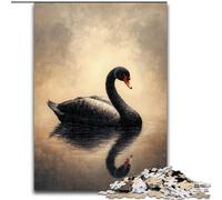 Puzzle da 1000 pezzi per adulti e adolescenti, Cigno nero, aiuta il cervello a esercitare i giocattoli avvincenti per coltivare la pazienza, decorazione perfetta (dimensioni 50x75cm)