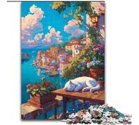 Puzzle da 1000 pezzi per adulti e adolescenti City Street Cat, giocattoli antistress, decorazioni per la casa uniche e regali per bambini dai 14 anni in su, 26x38cm