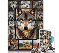 Puzzle da 1000 pezzi per adulti e adolescenti collage di lupi giochi educativi decorazione per la casa adatto per la decorazione del desktop 75x50cm