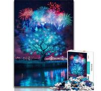 Puzzle da 1000 pezzi per adulti e adolescenti,colorato albero dei fuochi d'artificio,puzzle da 1000 pezzi,antistress,per ammazzare il tempo in casa,per migliorare l'amore tra coppie (38x26cm)