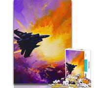 Puzzle da 1000 pezzi per adulti e adolescenti Combattente tra le nuvole 1000 pezzi per adulti attività divertente per la casa giocattoli per i giorni di pioggia regali di compleanno 38x26cm