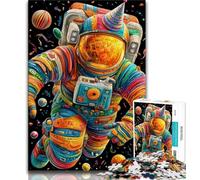 Puzzle da 1000 pezzi per adulti e adolescenti, compleanno dell'astronauta, puzzle per adolescenti, gioco educativo per famiglie, adatto per la decorazione della scrivania (dimensioni 75x50cm)
