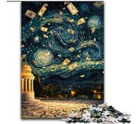 Puzzle da 1000 pezzi per adulti e adolescenti con banconote da un dollaro raffiguranti il cielo notturno,rompicapo per decorazioni murali,regali unici per compleanno e Natale per bambini dai 14 anni