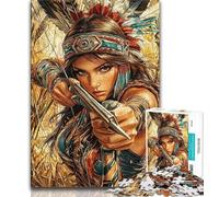 Puzzle da 1000 pezzi per adulti e adolescenti con principessa indiana, aiuta il cervello a esercitare i giocattoli che creano dipendenza e coltivano la pazienza Un'opera d'arte, 75x50cm