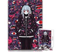 Puzzle da 1000 pezzi per adulti e adolescenti, con ragazze anime e occhi di mostri, giochi educativi, analisi e logica, opera d'arte, regalo, dimensioni 50x75cm