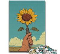 Puzzle da 1000 pezzi per adulti e adolescenti con una rosa in mano Puzzle per adolescenti, ideali come regalo per tutta la famiglia dai 14 anni in su (75x50cm)