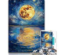 Puzzle da 1000 pezzi per adulti e adolescenti Coniglio sotto la luna, giocattoli educativi per l'apprendimento, giochi per famiglie che migliorano l'amore tra coppie (75x50cm)