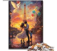 Puzzle da 1000 pezzi per adulti e adolescenti, coppia che si bacia, giochi educativi, decorazione per la casa, ideale come regalo per tutta la famiglia dimensioni 50x75cm