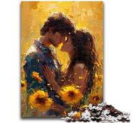 Puzzle da 1000 pezzi per adulti e adolescenti, coppia di girasoli, per gioco educativo, giocattolo, arredamento unico per la casa e regali, 50x75cm