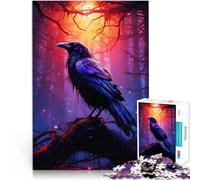 Puzzle da 1000 pezzi per adulti e adolescenti Corvo epico Fatto di cartone Adatto a partire dai 14 anni Gioco di famiglia per e Un'opera d'arte misurare:26x38cm/10.24 x 14.96pollice