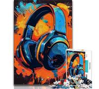 Puzzle da 1000 pezzi per adulti e adolescenti, cuffie da gioco, giocattoli avvincenti per la sfida dell'intelligenza cerebrale, regalo di compleanno, regali, arte murale 38x26cm