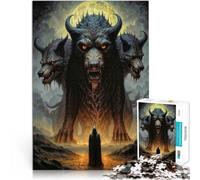 Puzzle da 1000 pezzi per adulti e adolescenti Custode della Porta dell'Inferno Fatto di carta,per età 14+ Giocattoli stimolanti Adatto per la decorazione del desktop。misurare:26x38cm
