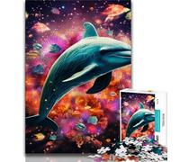 Puzzle da 1000 pezzi per adulti e adolescenti Delfino che salta 1000 pezzi per adolescenti, apprendimento educativo è ideale come regalo per tutta la famiglia (dimensioni 38x26cm)