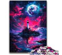 Puzzle da 1000 pezzi per adulti e adolescenti Dengta Under The Blood Moon, decorazione artistica da parete e idea regalo di compleanno per amici, ufficio a casa 50x75cm