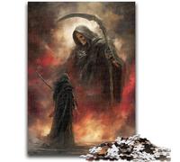 Puzzle da 1000 pezzi per adulti e adolescenti, Dio della morte, decorazione artistica da parete e idea regalo di compleanno per amici, ufficio a casa, 50x75cm