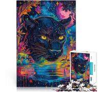 Puzzle da 1000 pezzi per adulti e adolescenti Dipingere a colori la pantera nera Adatto a persone dai 14 anni in su Giochi educativi Gioco di decorazione della casa. Giochi Giocattoli Regalo