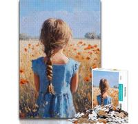 Puzzle da 1000 pezzi per adulti e adolescenti, dipinto a olio di fiori di papavero, aiuta il cervello a esercitare giocattoli avvincenti per coltivare la pazienza e migliorare la memoria (75x50cm)