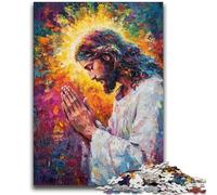 Puzzle da 1000 pezzi per adulti e adolescenti, dipinto a olio di Gesù, gioco stimolante, giocattoli, ideale come regalo per tutta la famiglia, 26x38cm