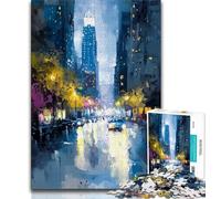 Puzzle da 1000 pezzi per adulti e adolescenti, dipinto a olio di paesaggi urbani, adatto per la decorazione della scrivania per bambini dai 14 anni in su (dimensioni 75x50cm)
