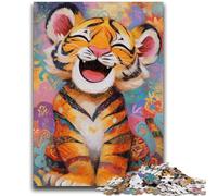 Puzzle da 1000 pezzi per adulti e adolescenti, dipinto a olio di tigre per bambini dai 14 anni in su, interessanti regali per ridurre lo stress per amici e familiari, 26x38cm