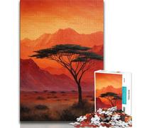 Puzzle da 1000 pezzi per adulti e adolescenti, dipinto a olio di un albero di acacia, antistress, per ammazzare il tempo durante le vacanze, per migliorare l'amore tra coppie (75x50cm)