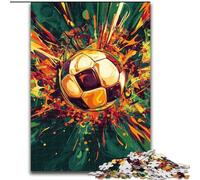 Puzzle da 1000 pezzi per adulti e adolescenti, dipinto a olio sul calcio, gioco a quiz per migliorare l'amore tra coppie dai 14 anni in su (dimensioni 50x75cm)