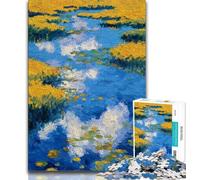 Puzzle da 1000 pezzi per adulti e adolescenti, dipinto a olio sul fiume, giocattoli educativi per l'apprendimento, giochi per famiglie, migliora l'amore tra coppie (75x50cm)