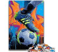 Puzzle da 1000 pezzi per adulti e adolescenti, dipinto a olio sul tema del calcio Difficile da completare ma divertente e umoristico Regalo di compleanno, regali, arte murale 26x38cm