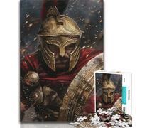 Puzzle da 1000 pezzi per adulti e adolescenti, dipinto del guerriero spartano, gioco stimolante e gioco educativo per famiglie, per compleanno, Natale, 38x26cm