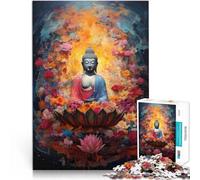Puzzle da 1000 pezzi per adulti e adolescenti Dipinto di Buddha Fatto di carta,per età pari o superiore a 14 anni Gioco di puzzle Collezione degli artisti, Belle arti。misurare:26x38cm