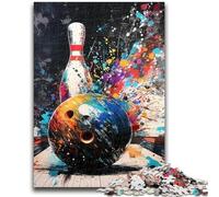 Puzzle da 1000 pezzi per adulti e adolescenti, dipinto di palla da bowling, idea regalo per adolescenti, gioco per famiglie e hobby (38x26cm)