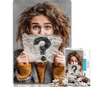 Puzzle da 1000 pezzi per adulti e adolescenti donna che fa domande puzzle da 1000 pezzi attività divertente per la casa giocattoli per i giorni di pioggia regali di compleanno 38x26cm