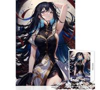 Puzzle da 1000 pezzi per adulti e adolescenti donna contro la luna giocattolo decorazione da parete regali di Babbo Natale segreto giochi divertenti per migliorare l'amore tra coppie 38x26cm