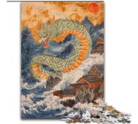 Puzzle da 1000 pezzi per adulti e adolescenti, drago giapponese, elefante, giocattolo, gioco intellettuale, regalo di compleanno, regali, arte murale per età 14+ dimensioni 26x38cm