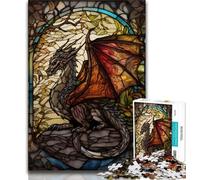 Puzzle da 1000 pezzi per adulti e adolescenti Drago in un bicchiere Puzzle da 1000 pezzi per gioco educativo Sfida Giocattolo Offerta come regalo per tutta la famiglia 38x26cm
