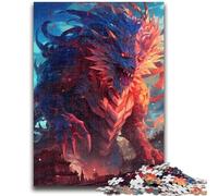 Puzzle da 1000 pezzi per adulti e adolescenti Drago Mostro Furia Divertimento in famiglia Regali per amici e parenti per età 14 26x38cm