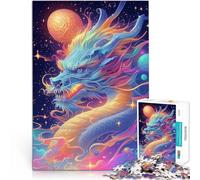Puzzle da 1000 pezzi per adulti e adolescenti Drago psichedelico Fatto di legno per età 14+ Vacanze a casa: ammazzare il tempo Regali di giochi impegnativi misurare:50x75cm