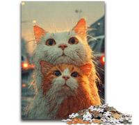 Puzzle da 1000 pezzi per adulti e adolescenti Due gatti per età 14+ Difficili da completare ma divertenti e spiritosi Ottimi regali e giocattoli 50x75cm