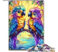 Puzzle da 1000 pezzi per adulti e adolescenti, due pappagalli, attività divertente per la casa, giocattoli per i giorni di pioggia, regali di compleanno (dimensioni 26x38cm)