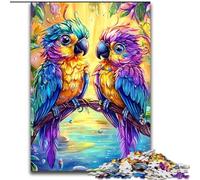 Puzzle da 1000 pezzi per adulti e adolescenti Due pappagalli, per bambini dai 14 anni in su, giocattoli educativi per l'apprendimento, giochi per famiglie, regalo di compleanno (dimensioni 50x75cm)