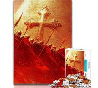 Puzzle da 1000 pezzi per adulti e adolescenti, esercito crociato, cavaliere, giocattoli educativi per l'apprendimento, giochi per famiglie, gioco educativo per compleanno, Natale (38x26cm)