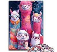 Puzzle da 1000 pezzi per adulti e adolescenti, famiglia di alpaca, giocattoli per l'intrattenimento in famiglia, gioco educativo per compleanni e Natale, per età 14+, 26x38cm
