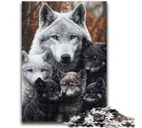 Puzzle da 1000 pezzi per adulti e adolescenti, famiglia di lupi, 1000 pezzi per adolescenti, giochi educativi, decorazione per la casa, adatti per la decorazione del desktop, 50x75cm