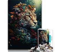 Puzzle da 1000 pezzi per adulti e adolescenti, fantasia, magia, leopardo, 1000 pezzi per adolescenti, apprendimento educativo, ideale come regalo per tutta la famiglia (dimensioni 38x26cm)