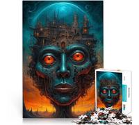 Puzzle da 1000 pezzi per adulti e adolescenti Fantasma in blu Fatto di carta，per età pari o superiore a 14 anni decorazione da parete del gioco Regali unici per compleanno e Natale。