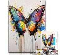 Puzzle da 1000 pezzi per adulti e adolescenti, farfalla acquerello, gioco per famiglie, antistress, sfida difficile, migliora l'amore tra coppie, 50x75cm