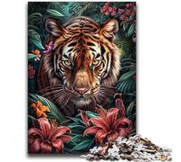 Puzzle da 1000 pezzi per adulti e adolescenti, fiori e tigri, giocattolo educativo intellettuale decomprimente, fantastici regali e giocattoli, 50x75cm